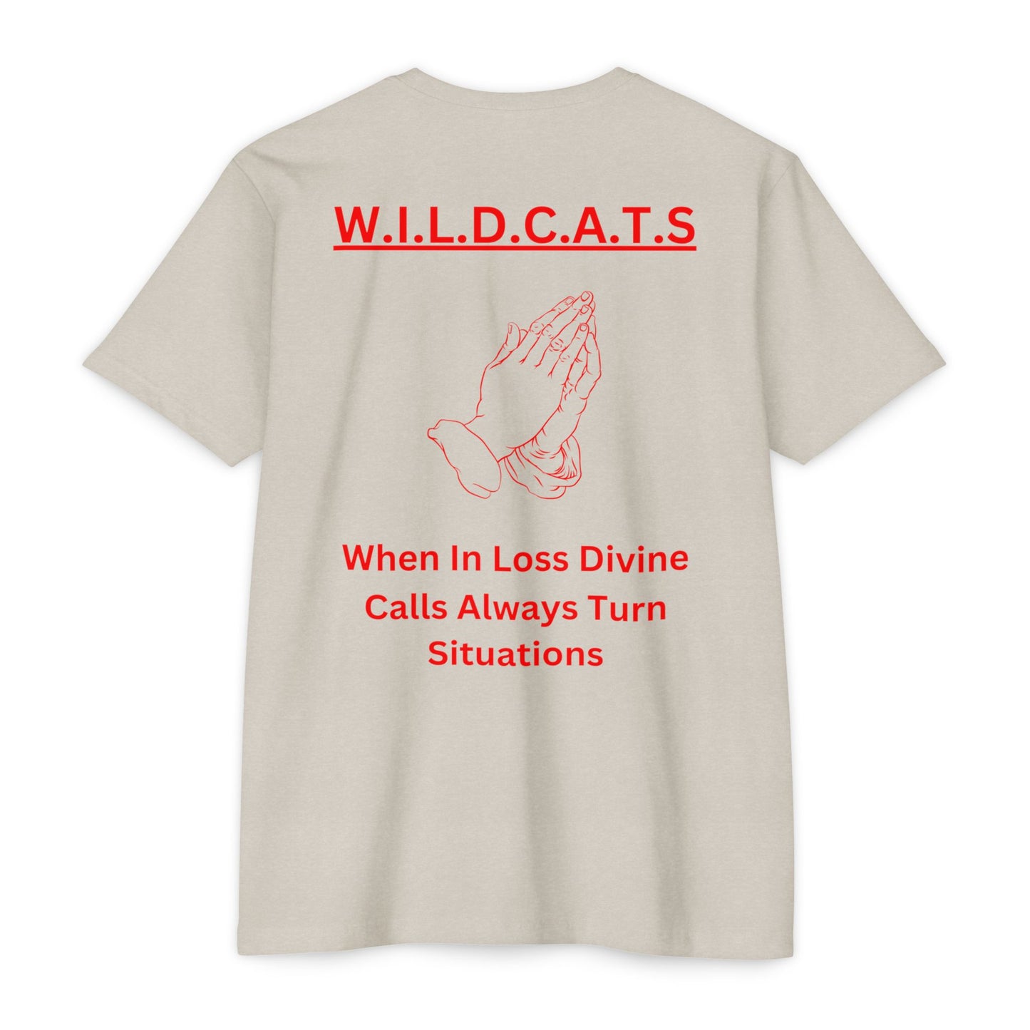 Wildcats Christian Red Letters & Picture