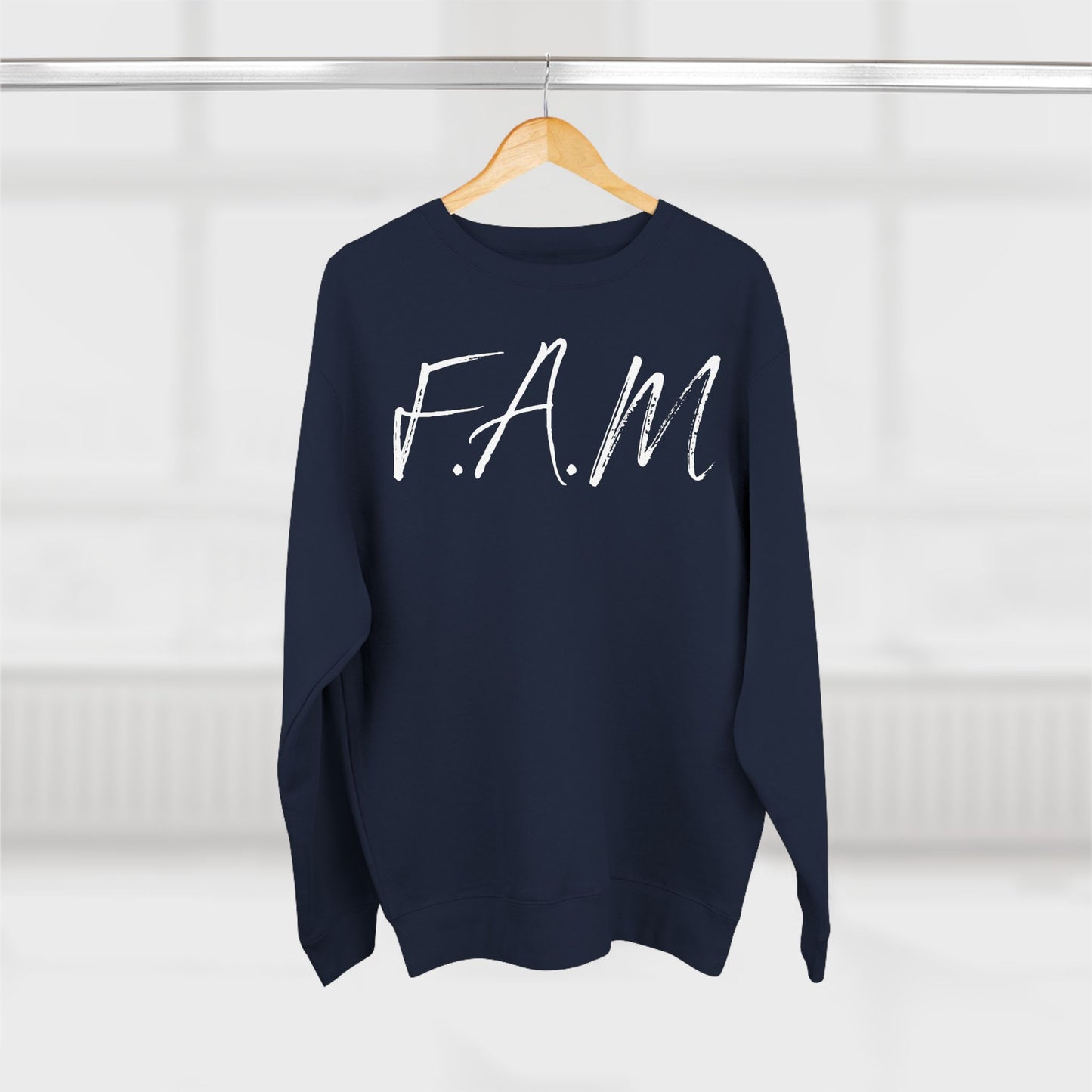 Adult Fam White Words Crewneck