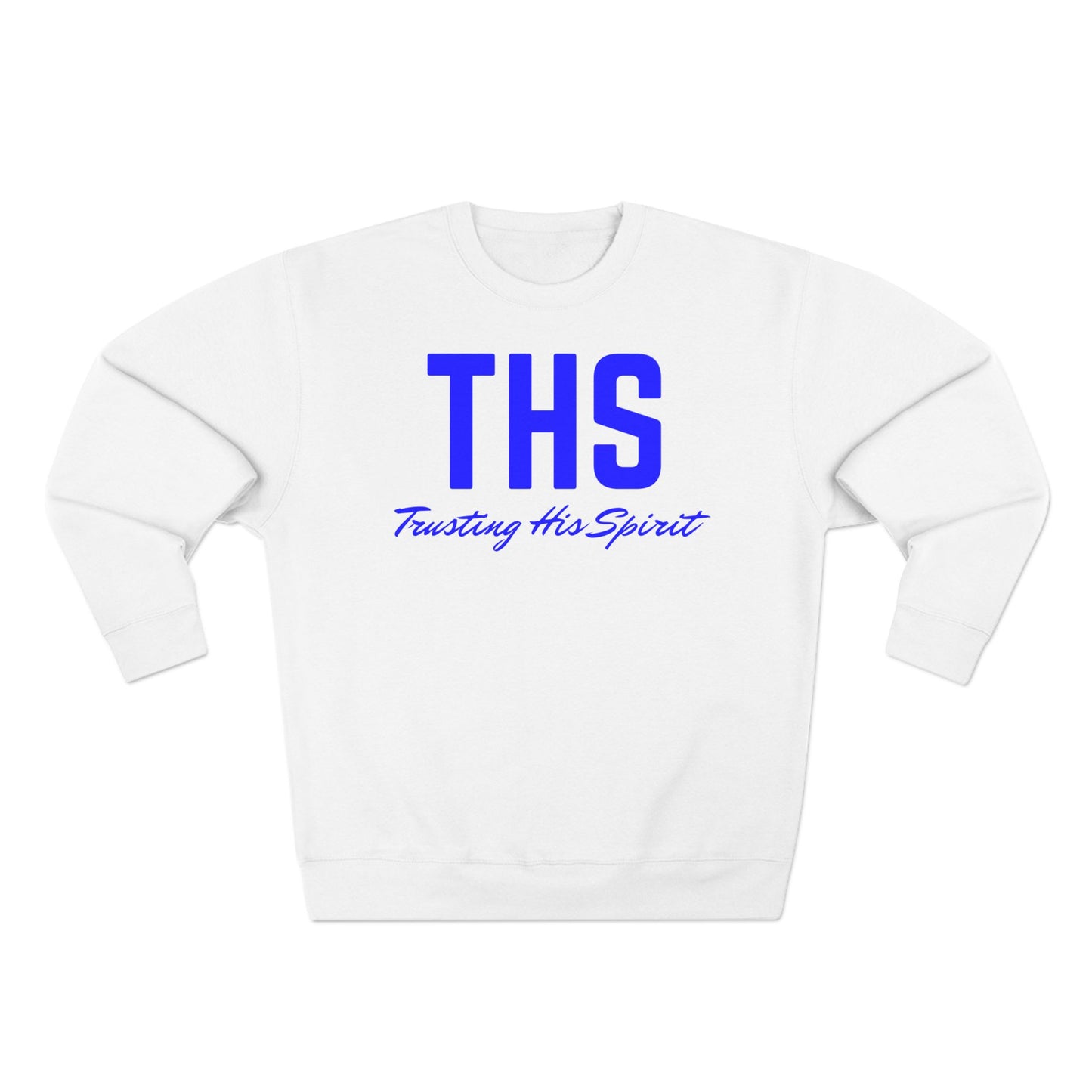 Adult THS Christian Blue Letters Crewneck