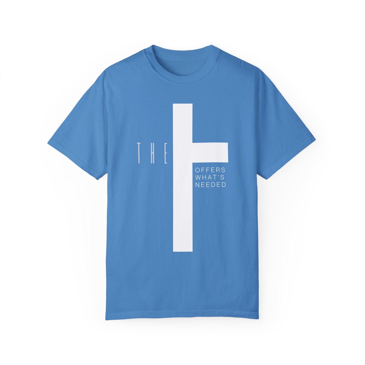 Adult T-Town Christian White Letters & Cross