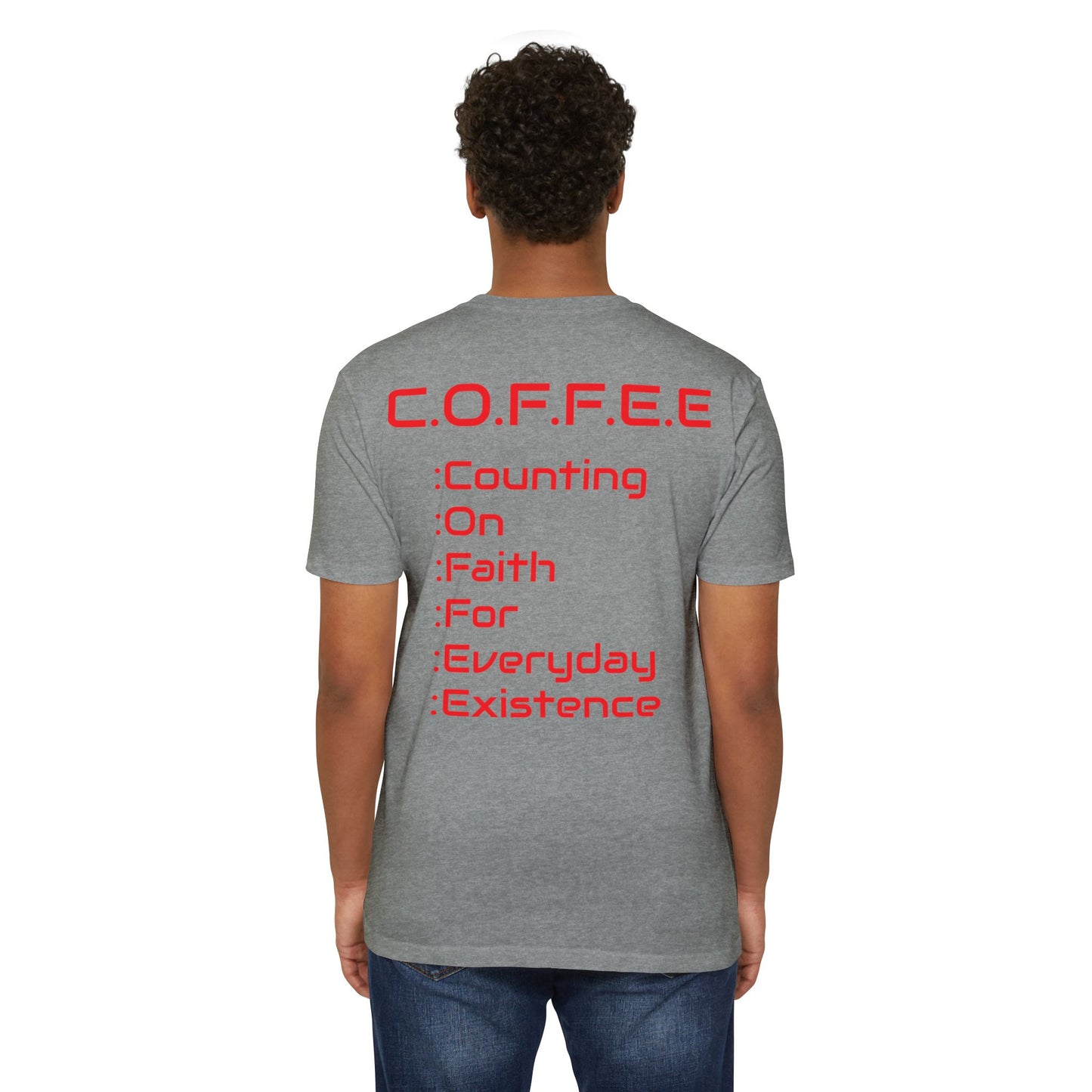 Adult Coffee Christian Red Words Only Blended