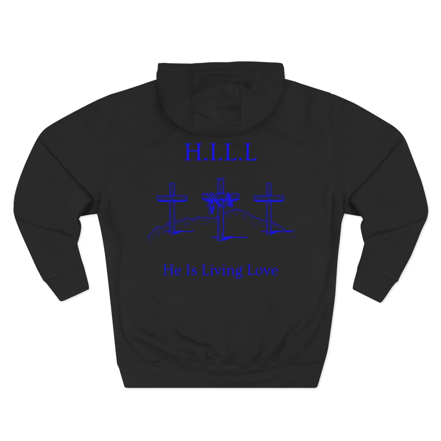 Hill Christian Blue Words Hoodie