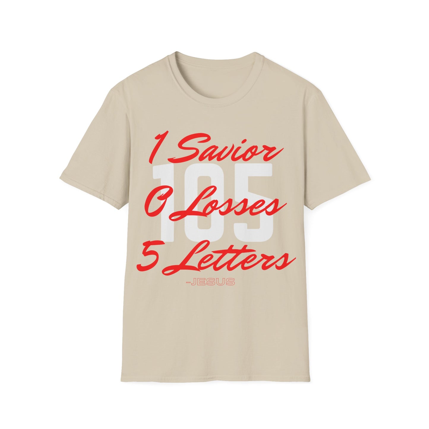 Adult 105 Christian Red and White Letters