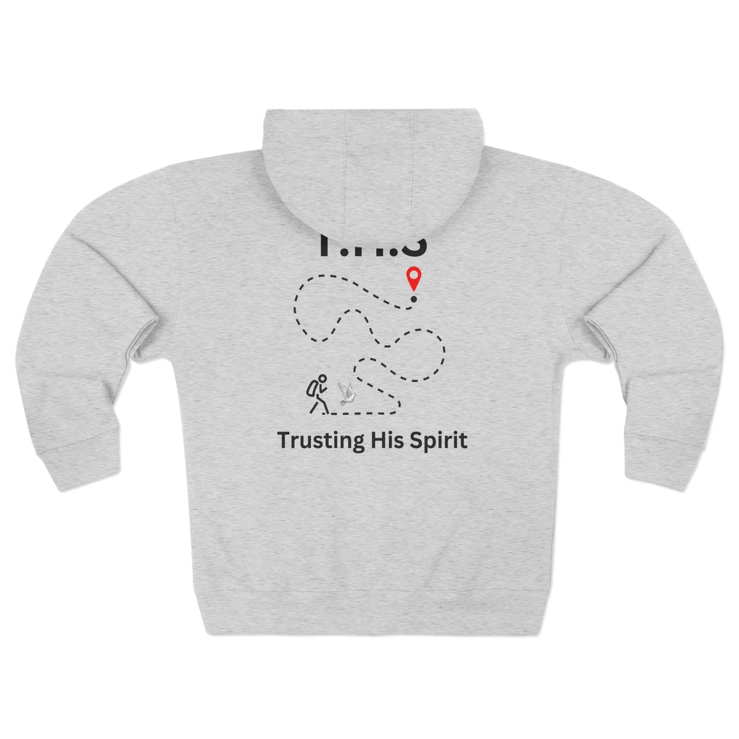 Adult T.H.S Trusting His Spirit Specialty Hoodie Black Letters Zipper