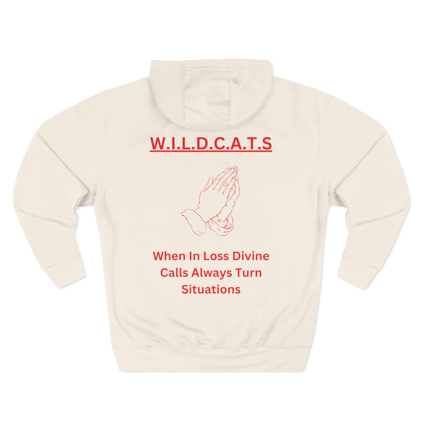 Wildcats Christian Red Letters & Picture Hoodie