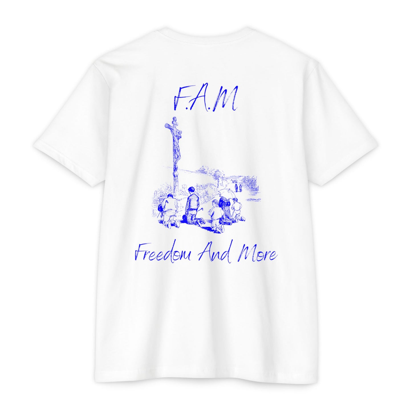 Fam Christian Blue Letters & Image Blended