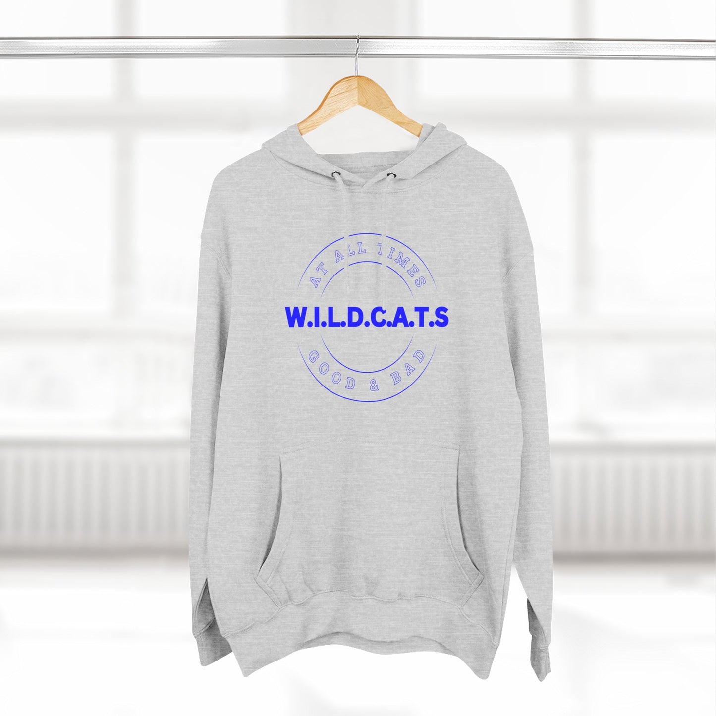 Wildcats Christian Blue Letters & Picture Hoodie