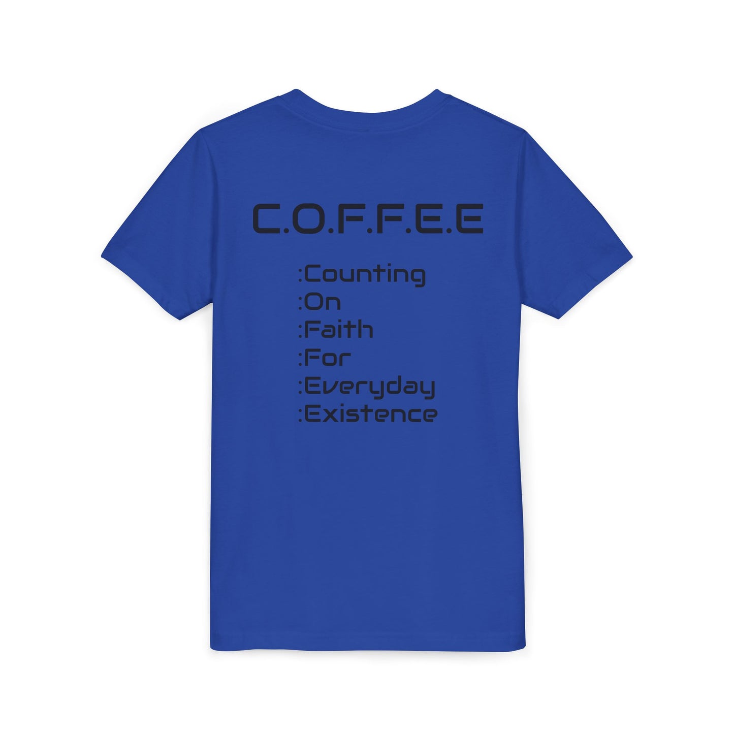 Youth Adult Coffee Christian Black Words Only