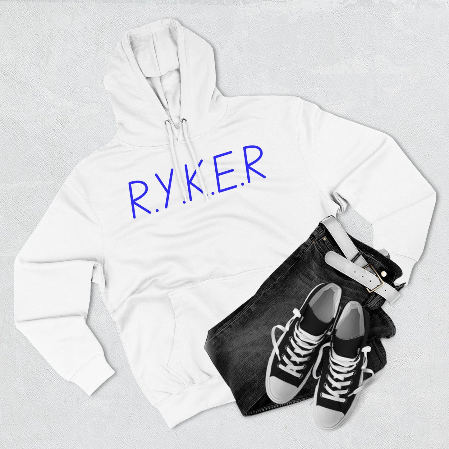 RYKER Christian Blue Letters Hoodie