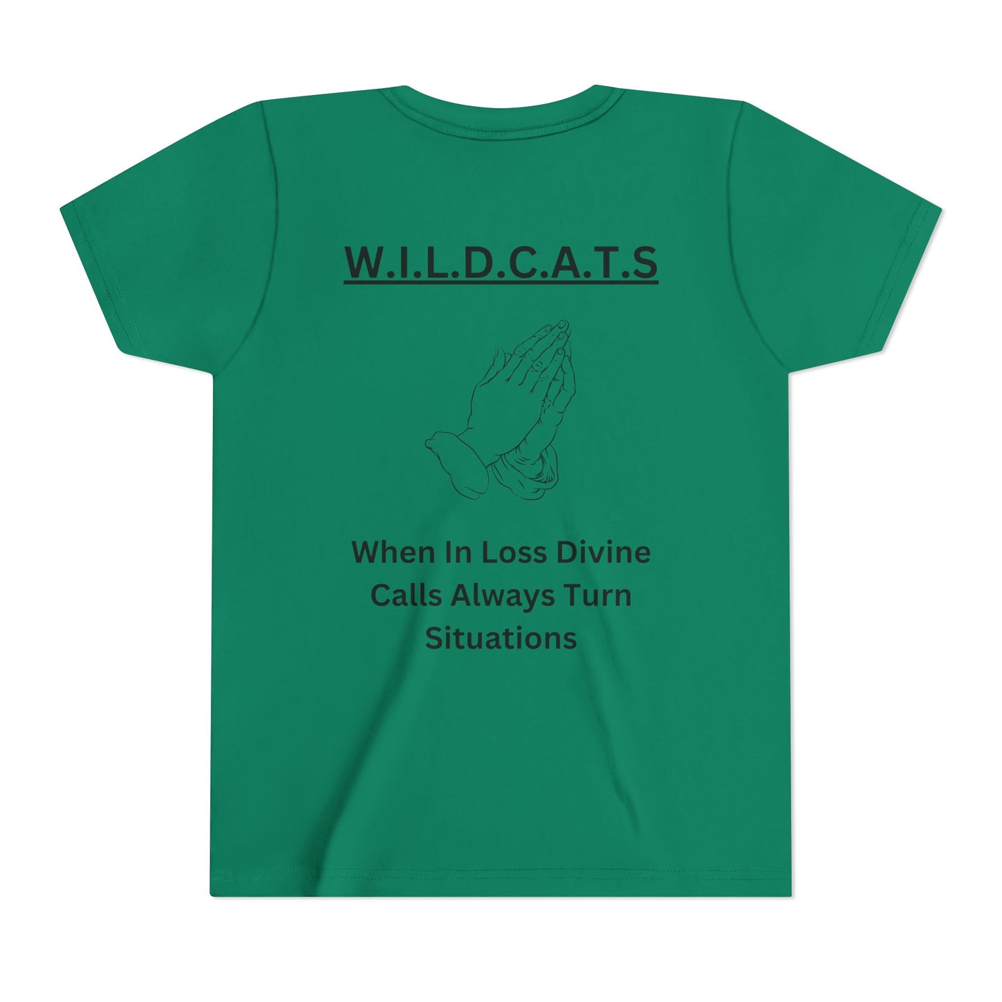 Youth Wildcats Christian Black Letters & Picture