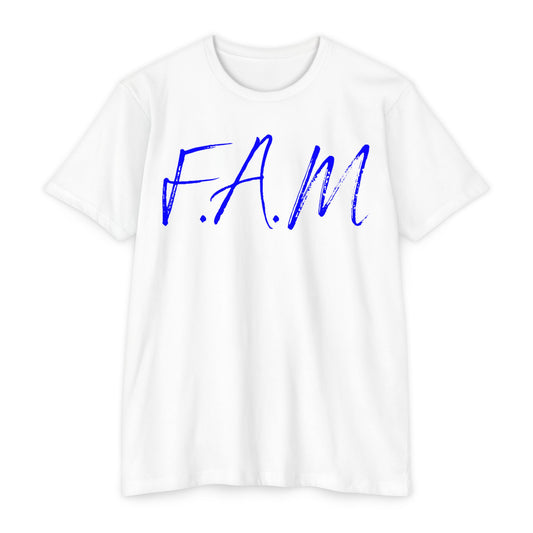 Fam Christian Blue Letters & Image Blended
