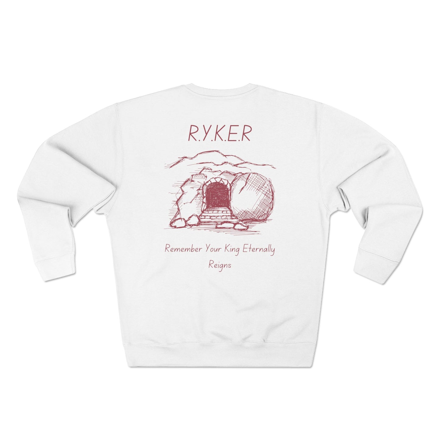 RYKER Christian Marron Letters Crewneck