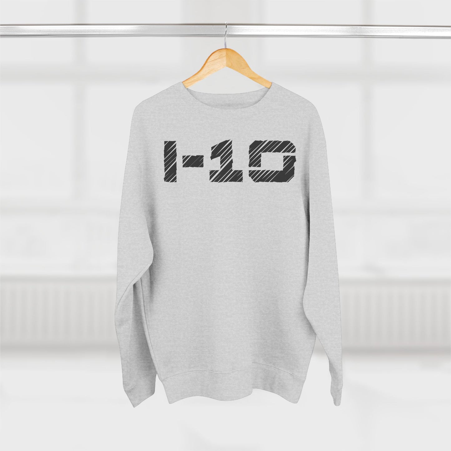 Adult I-10 Christian Black Words Crewneck