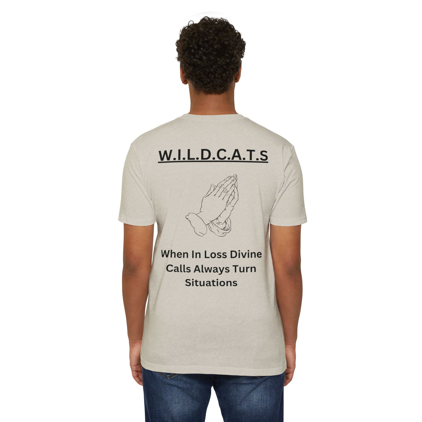 Wildcats Christian Black Letters & Picture