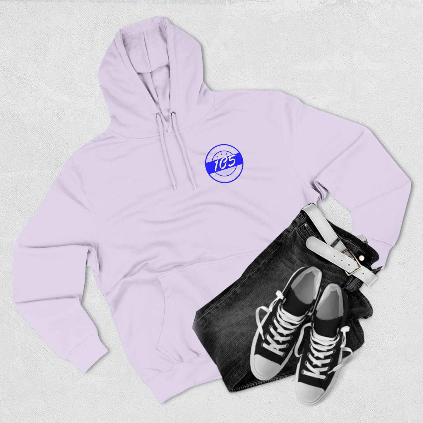 Adult 105 Christian Blue and White Letters Hoodie