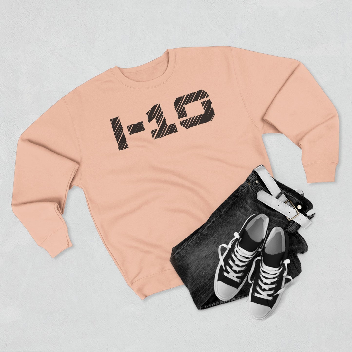 I-10 Christian Black Words Crewneck