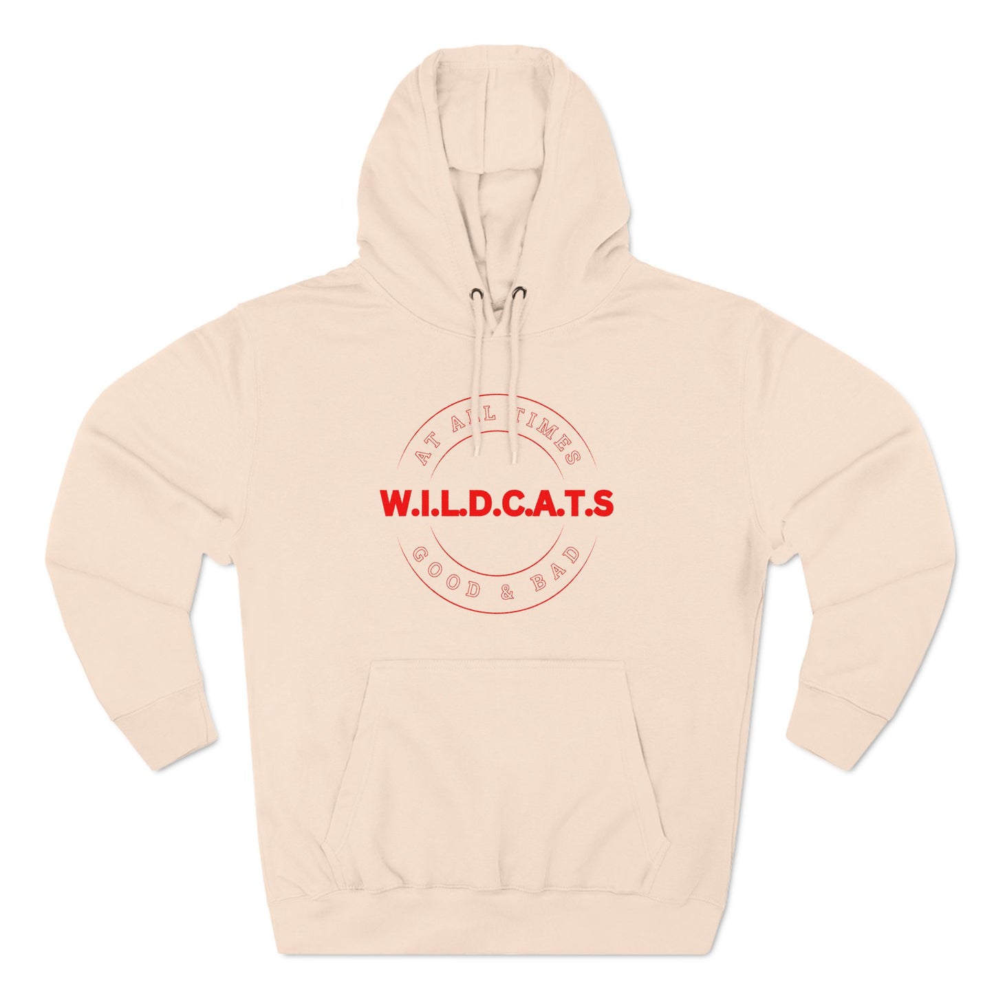 Wildcats Christian Red Letters & Picture Hoodie