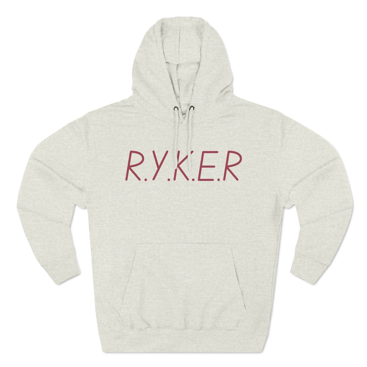 RYKER Christian Marron Letters Hoodie