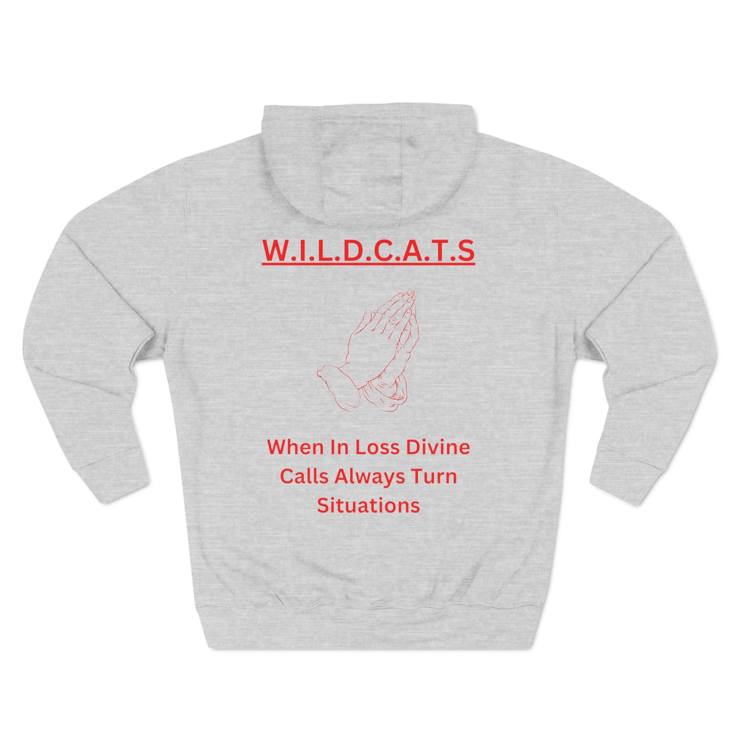 Wildcats Christian Red Letters & Picture Hoodie