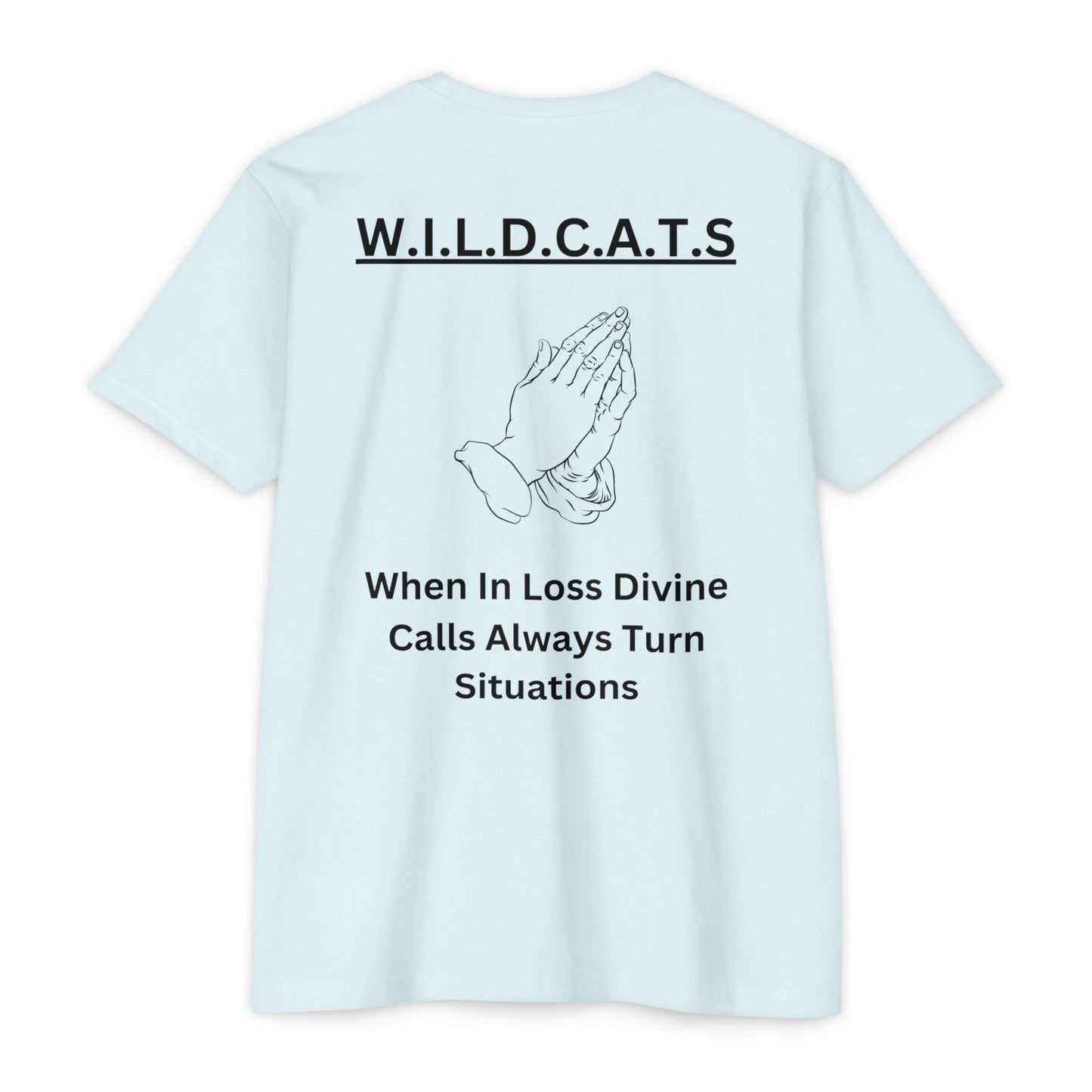 Wildcats Christian Black Letters & Picture