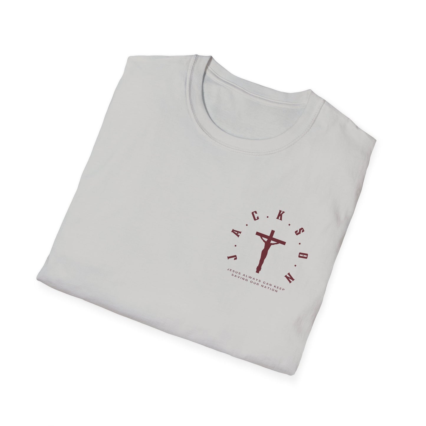Jackson Believing Christian Marron Letters & Cross