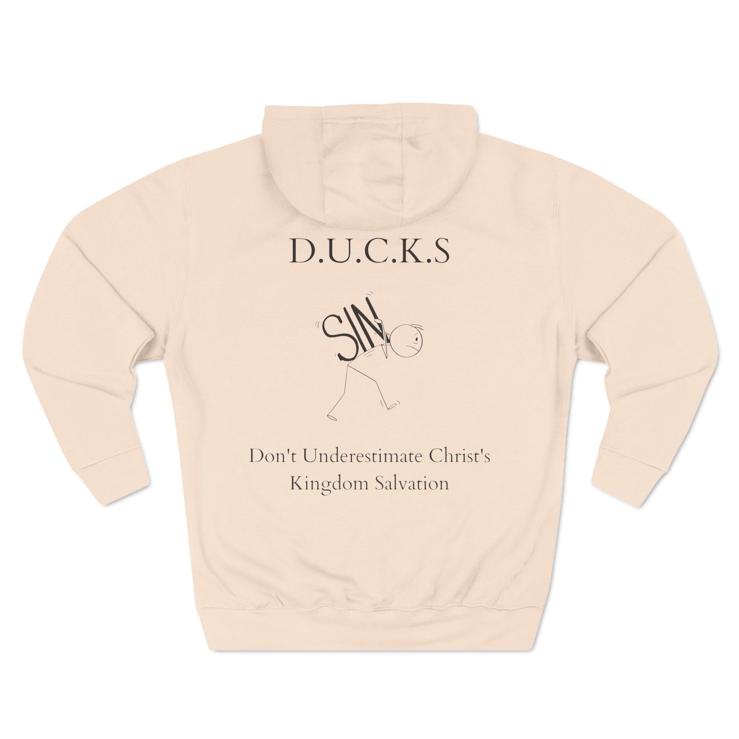 Ducks Christian Black Words Hoodie