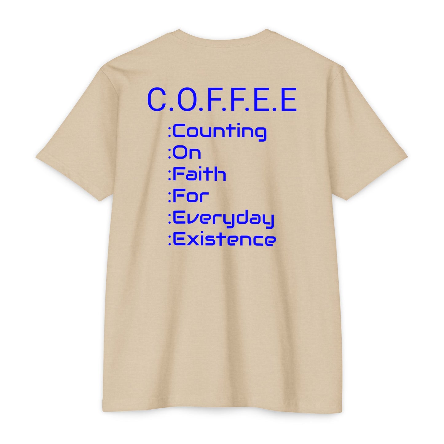 Adult Coffee Christian Blue Words Only Blended