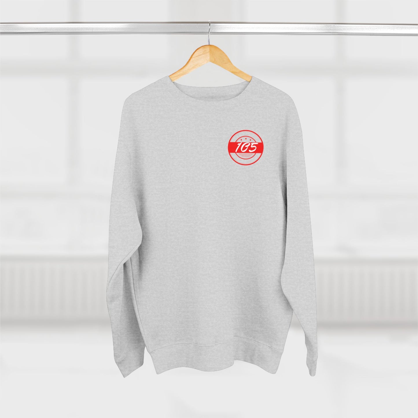 Adult 105 Christian Red and White Letters Crewneck