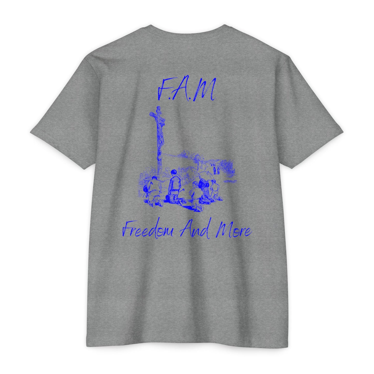 Fam Christian Blue Letters & Image Blended