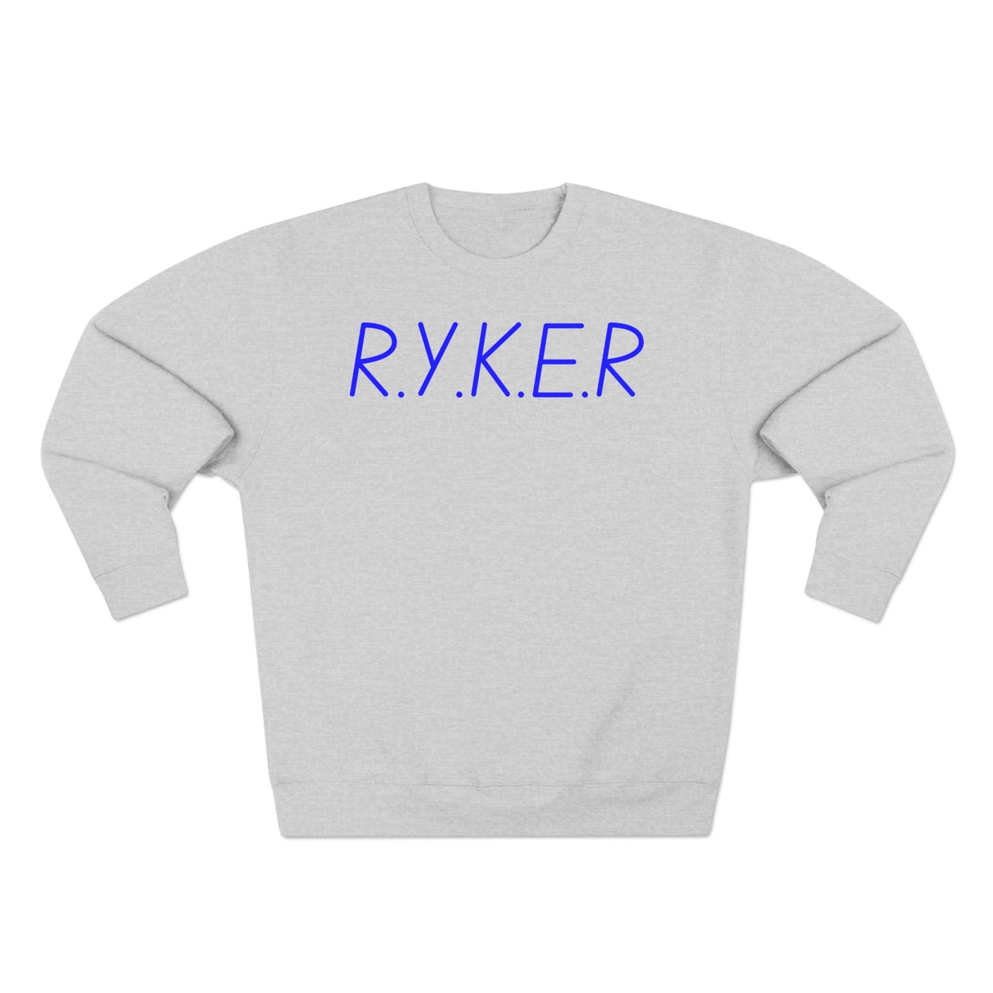 RYKER Christian Blue Letters Crewneck