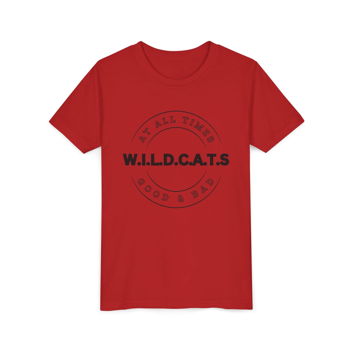 Youth Wildcats Christian Black Letters & Picture