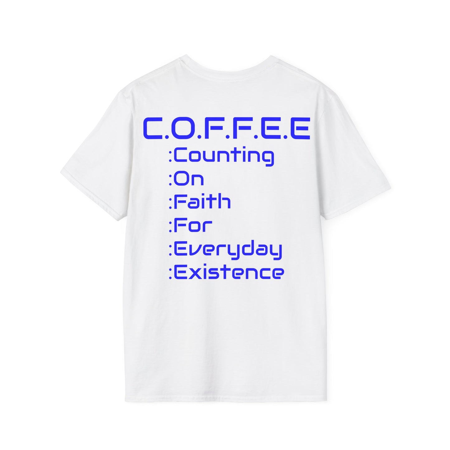 Adult Coffee Christian Blue Words Only