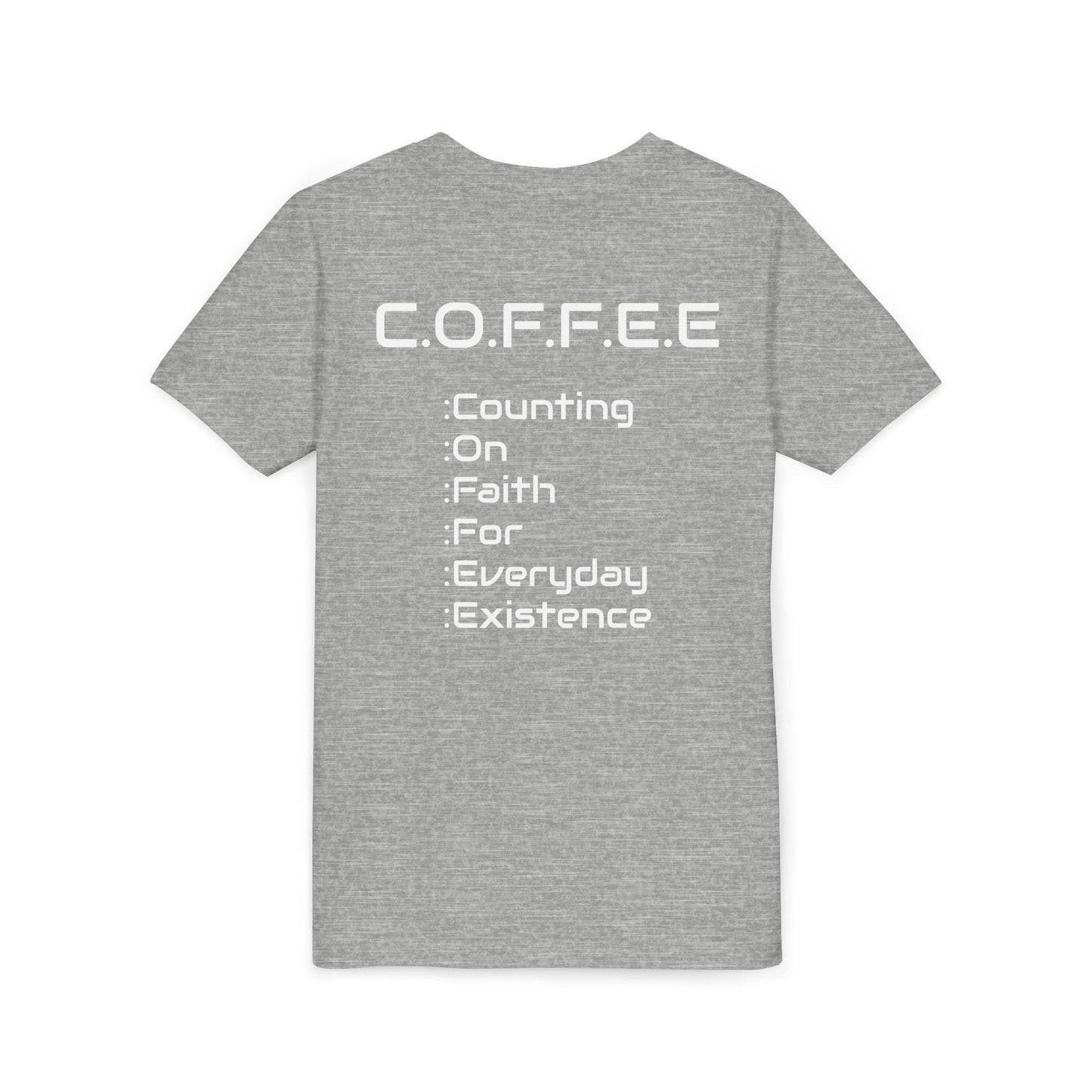 Youth Adult Coffee Christian White Words Only