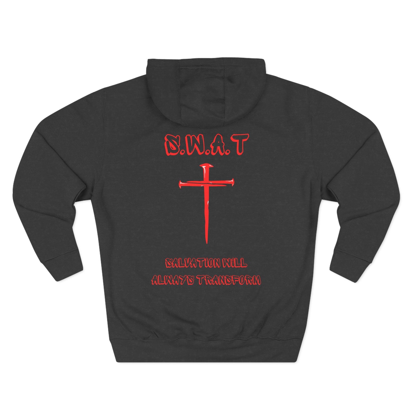 Swat Christian Red Words Hoodie
