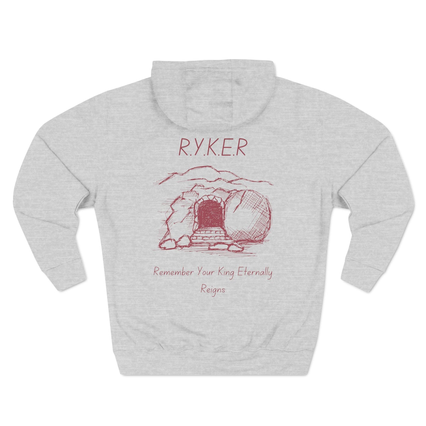 RYKER Christian Marron Letters Hoodie