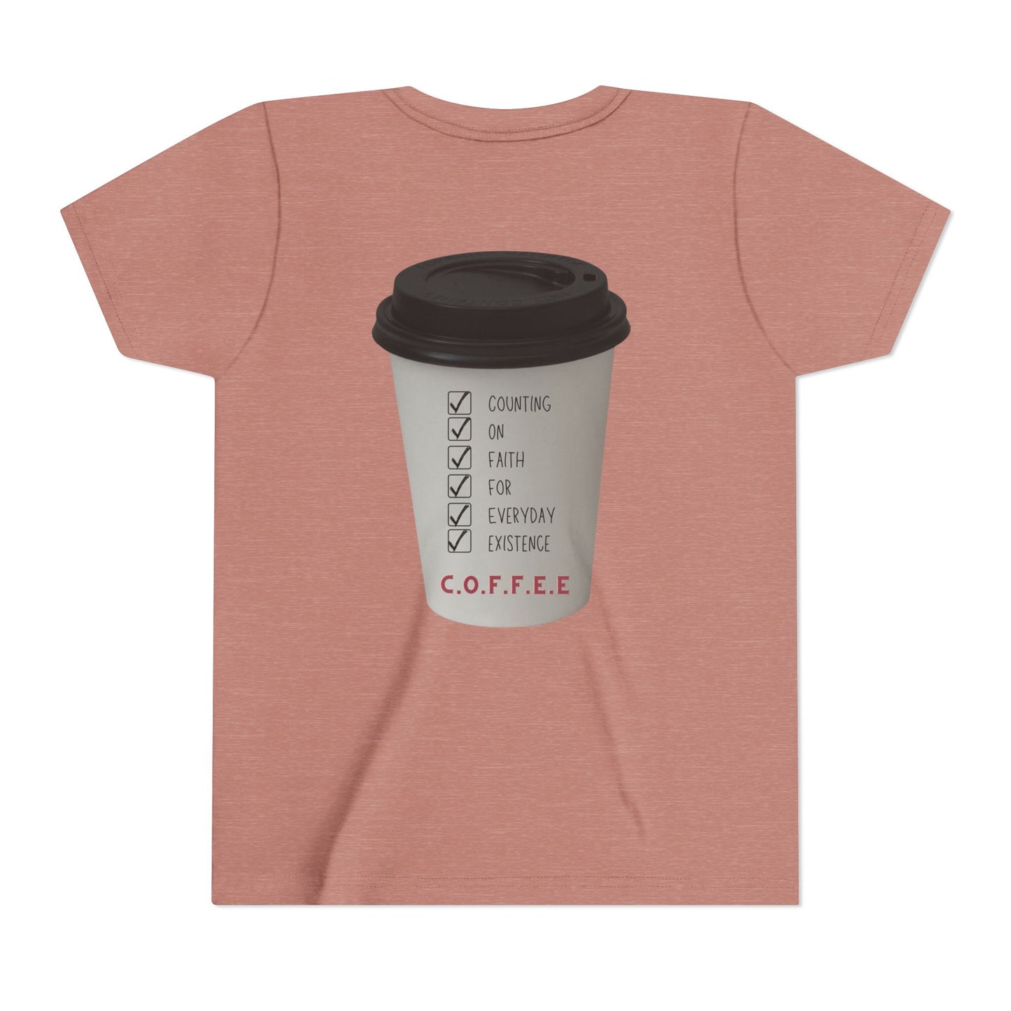 Youth Adult Coffee Christian White Letters & Image