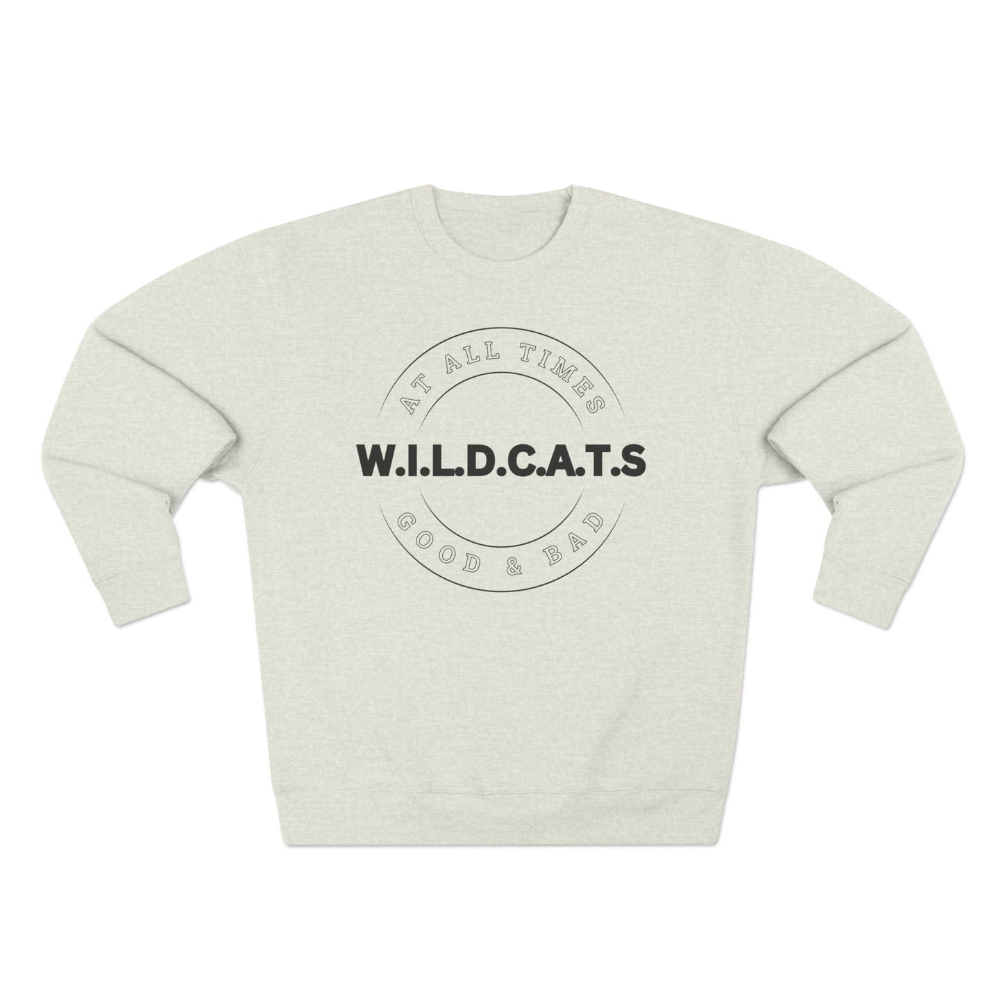 Wildcats Christian Black Letters & Picture Crewneck