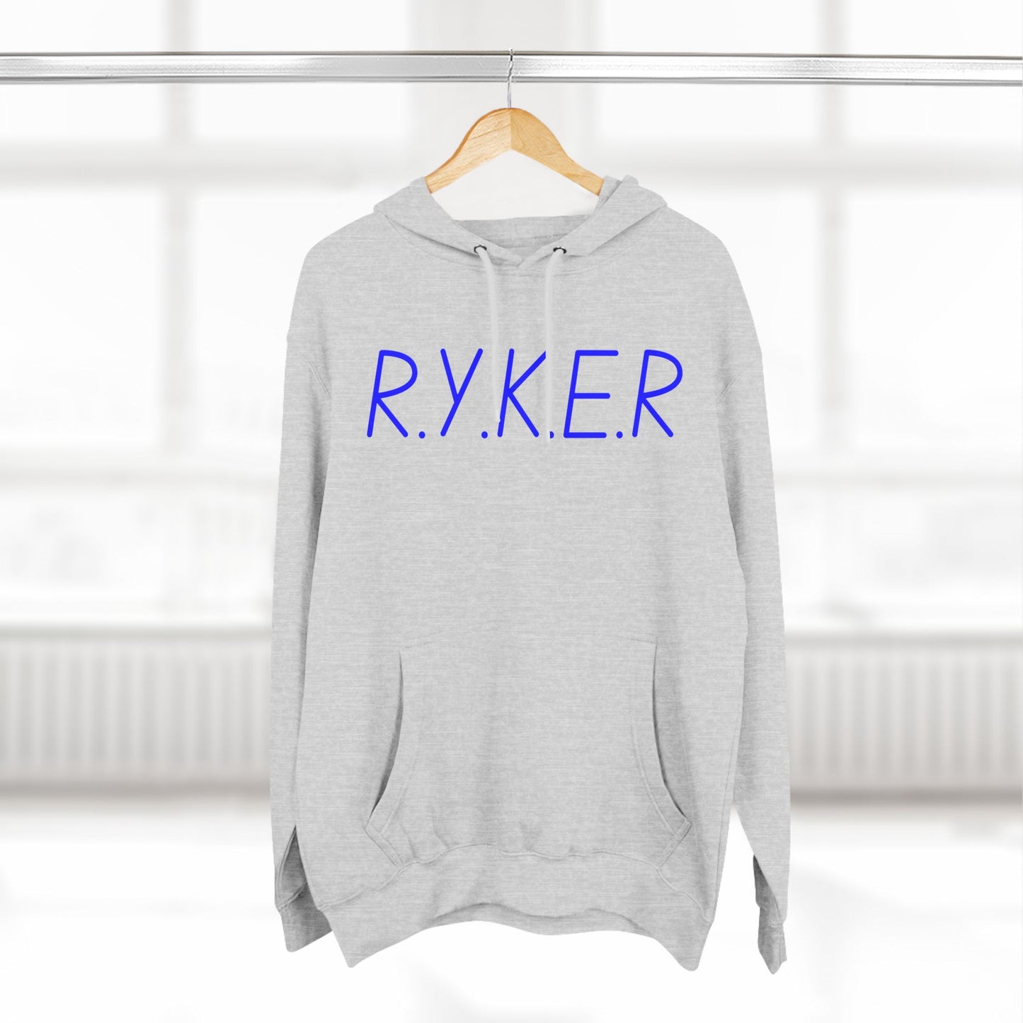RYKER Christian Blue Letters Hoodie
