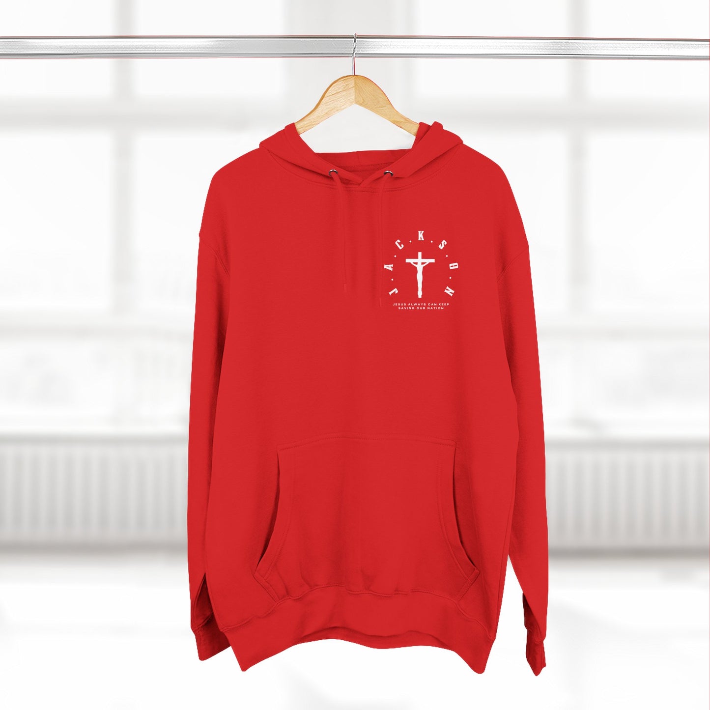 Adult Jackson White Pullover Hoodie
