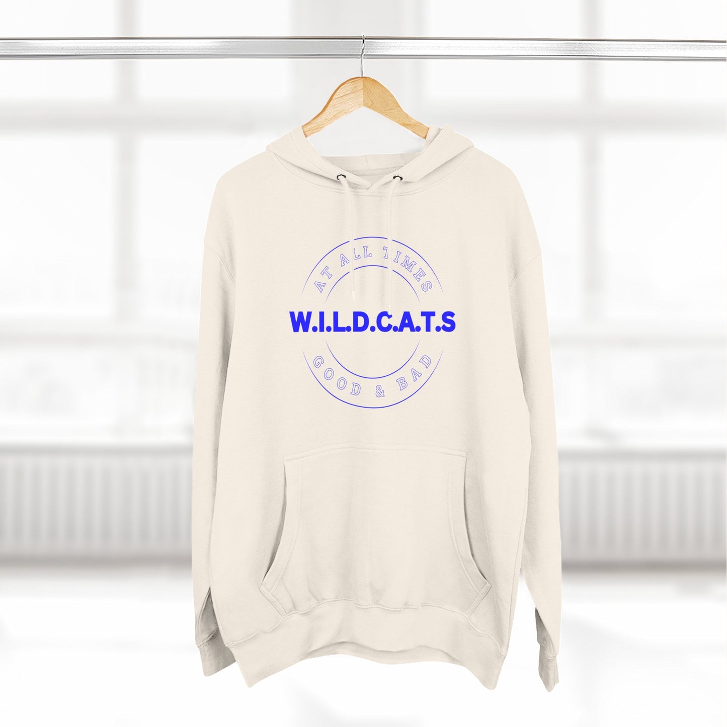 Wildcats Christian Blue Letters & Picture Hoodie