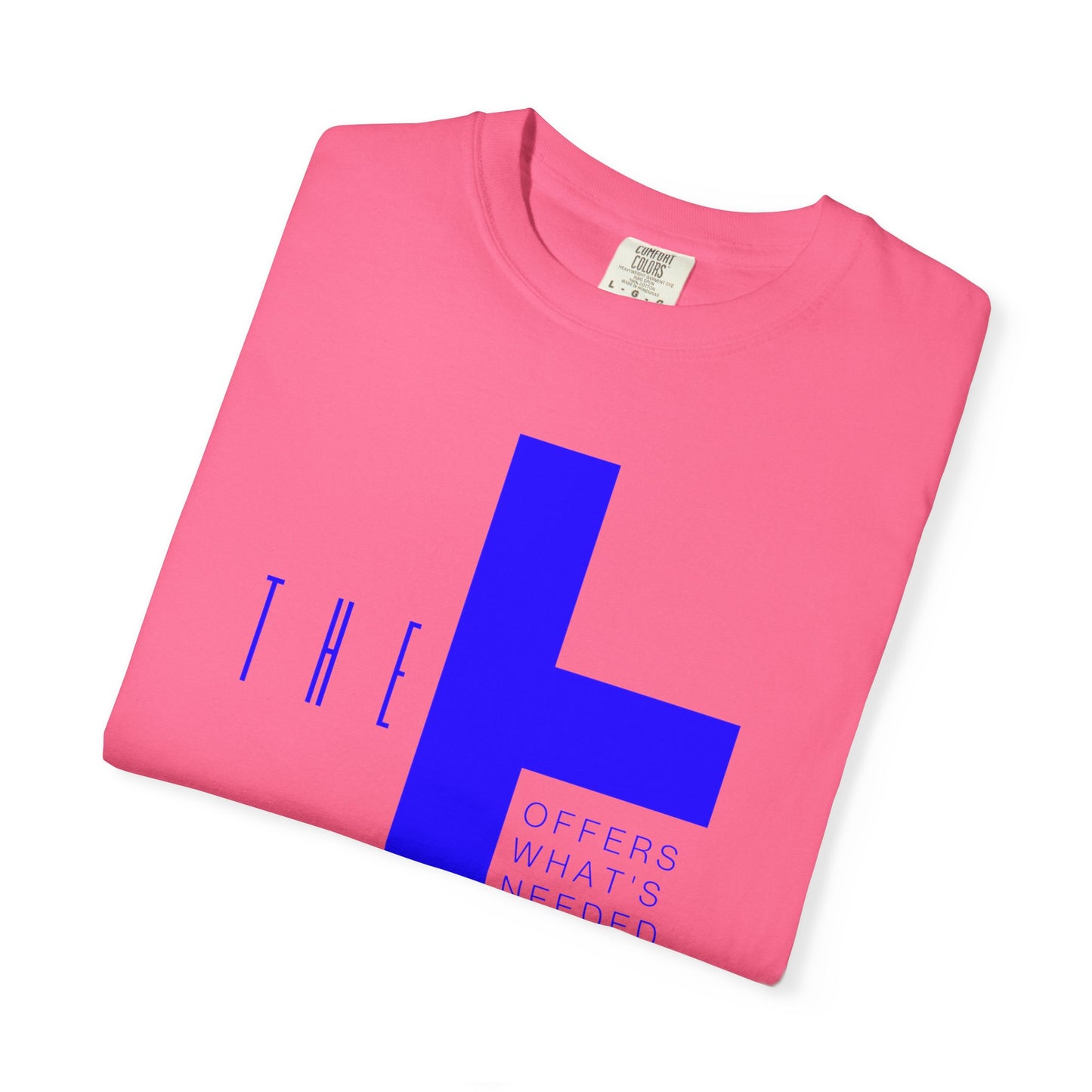 Adult T-Town Christian Blue Letters & Cross