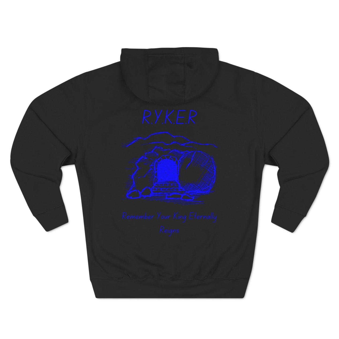RYKER Christian Blue Letters Hoodie