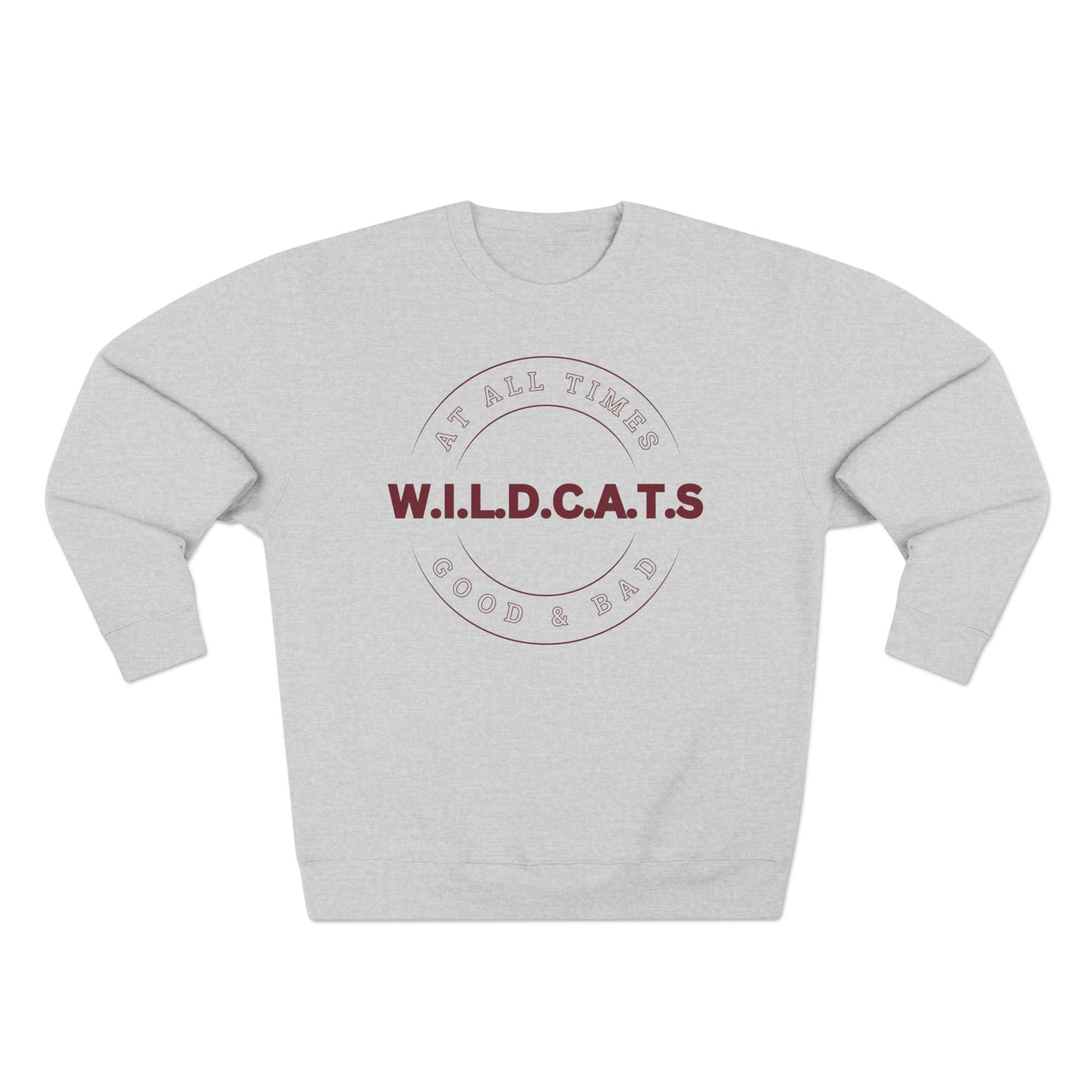 Wildcats Christian Marron Letters & Picture Crewneck