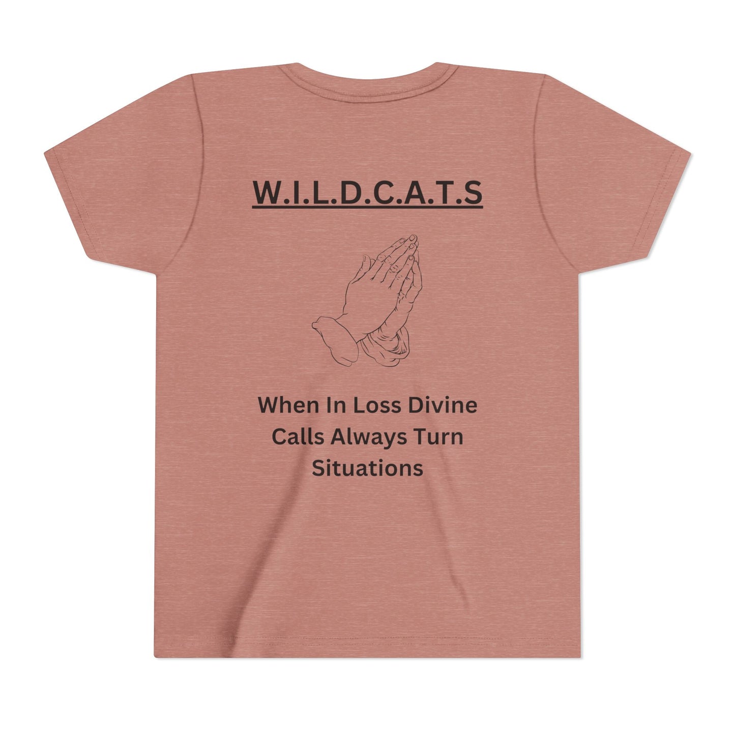Youth Wildcats Christian Black Letters & Picture