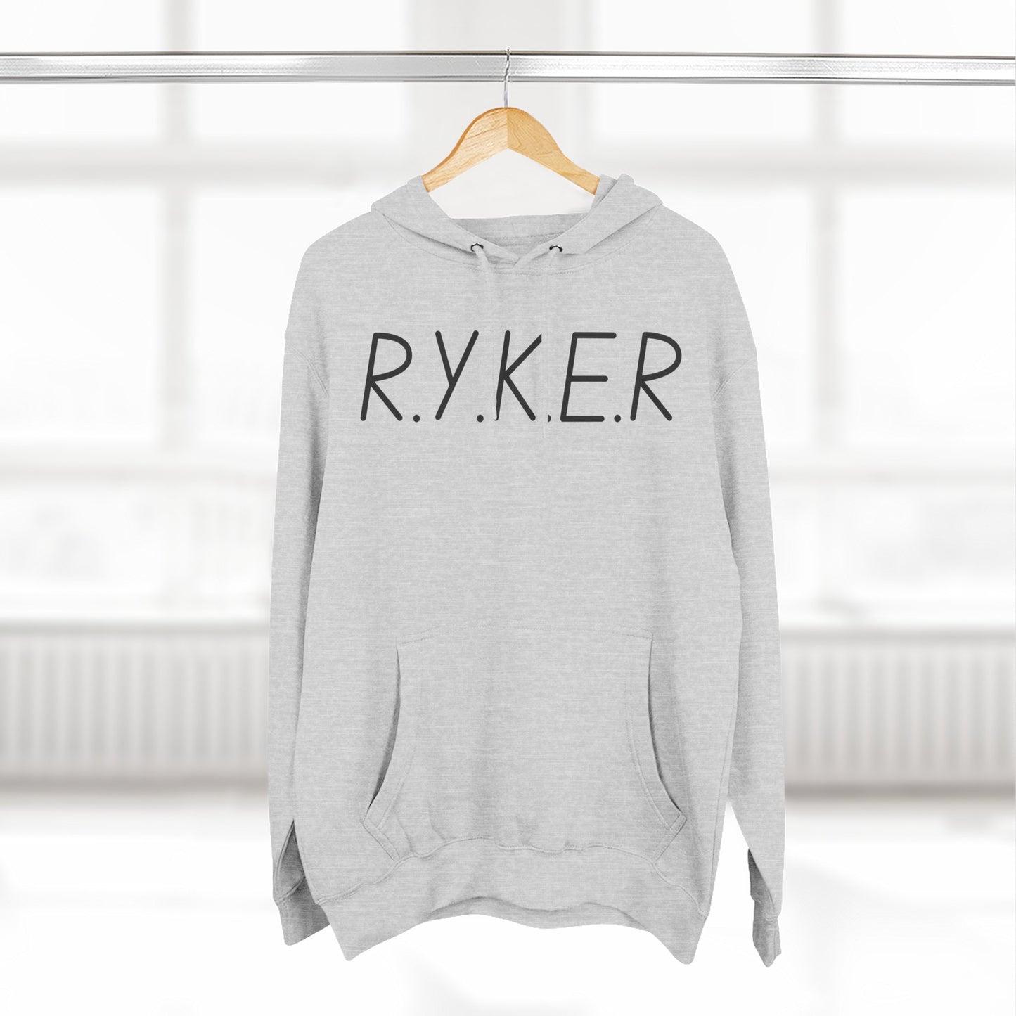 RYKER Christian Black Letters Hoodie