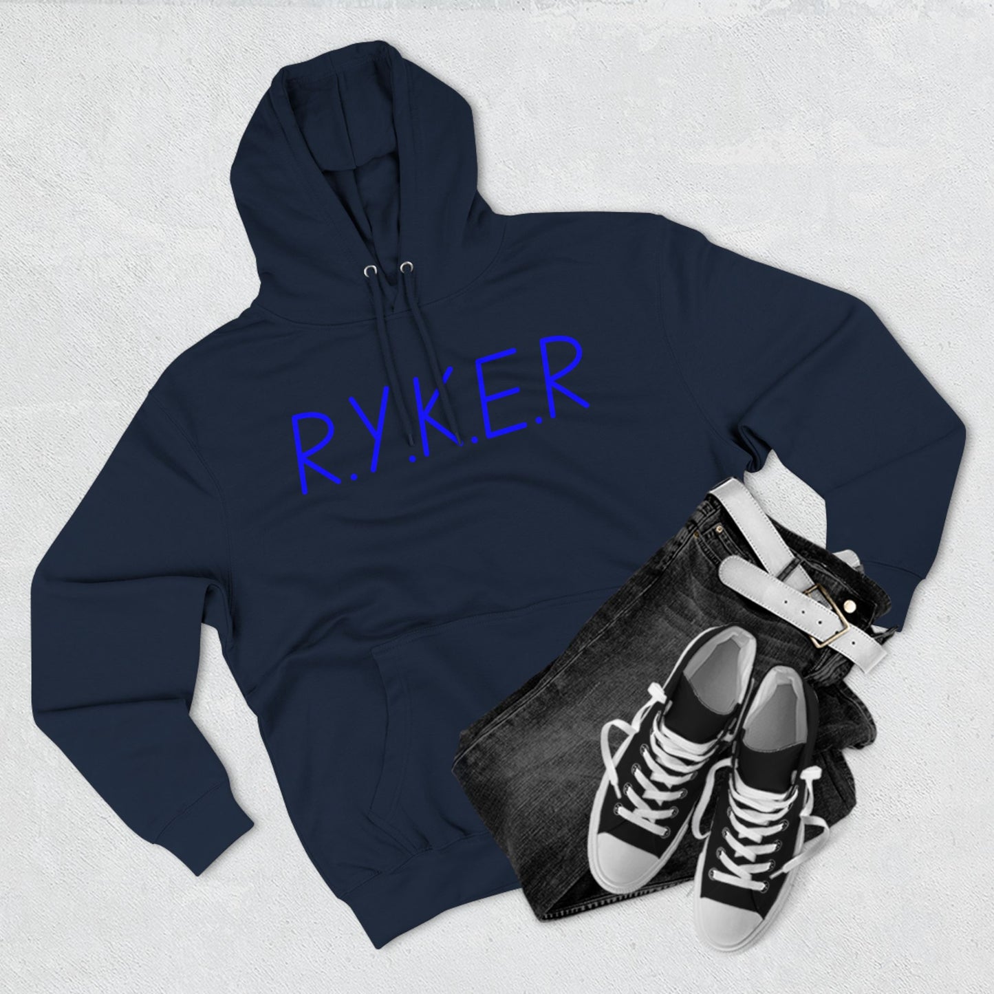 RYKER Christian Blue Letters Hoodie