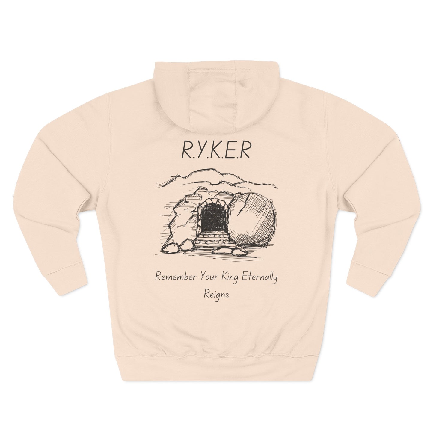 RYKER Christian Black Letters Hoodie