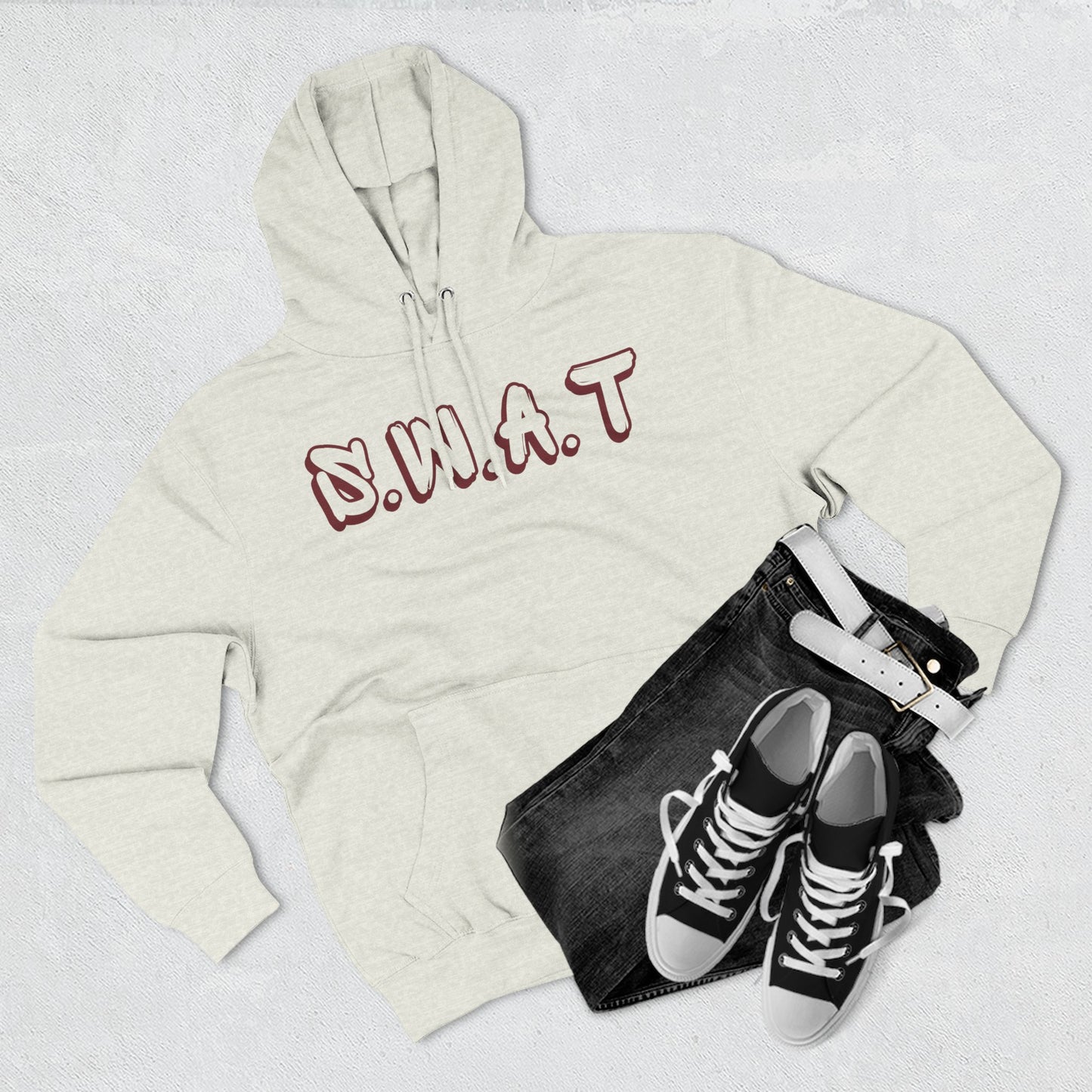 Swat Christian Marron Words Hoodie