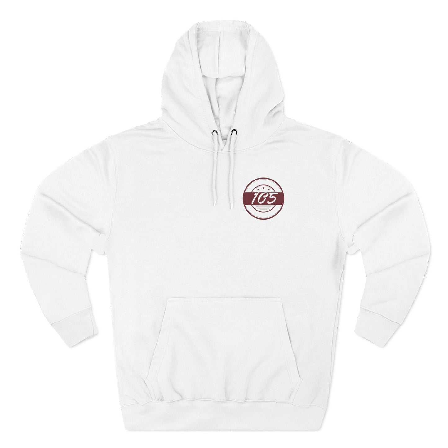 Adult 105 Christian Marron and White Letters Hoodie