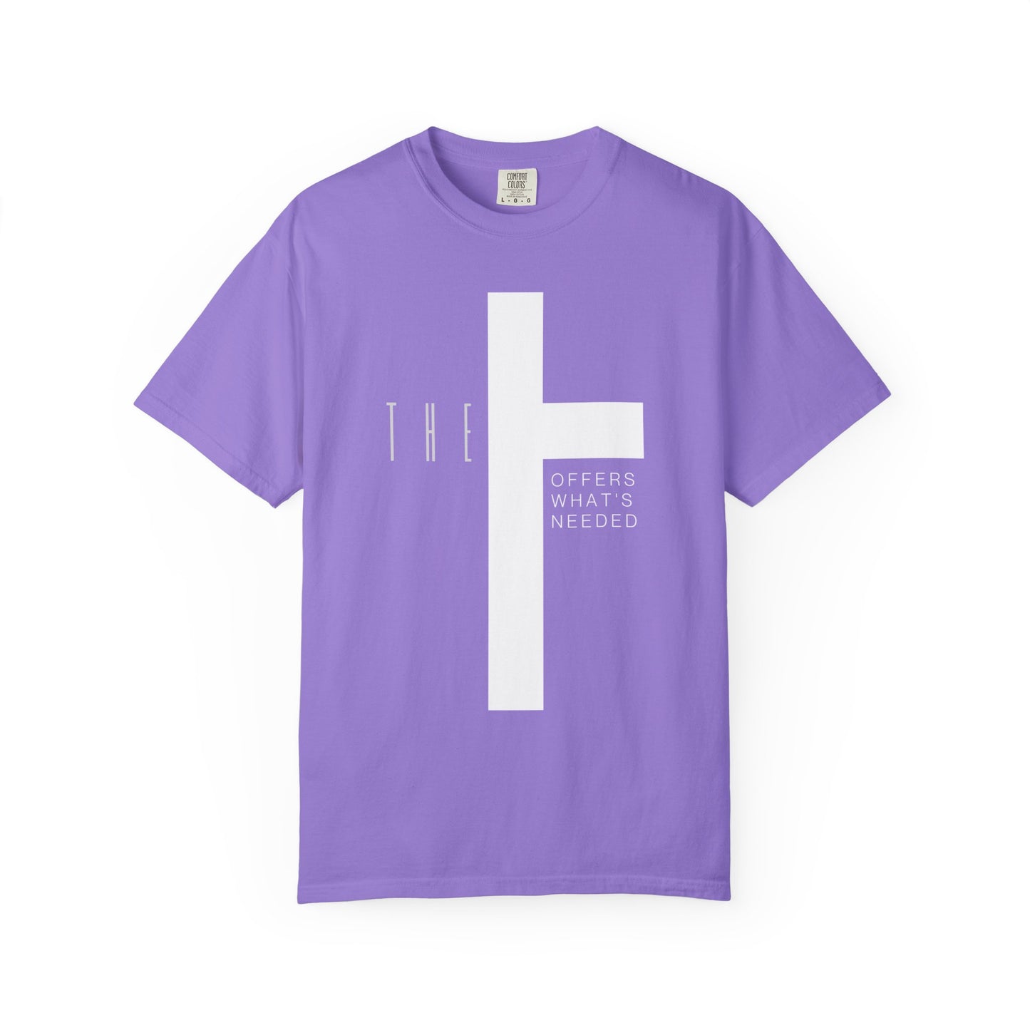 Adult T-Town Christian White Letters & Cross